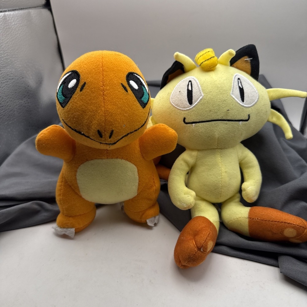 Pokémon Charmander And Meowith Plush Small Pre Owned